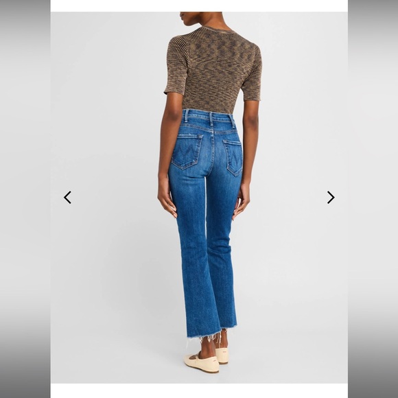 MOTHER The Hustler Ankle Fray Jeans Medium Wash Healing Jar Sz 24 EUC Cotton - Picture 3 of 13